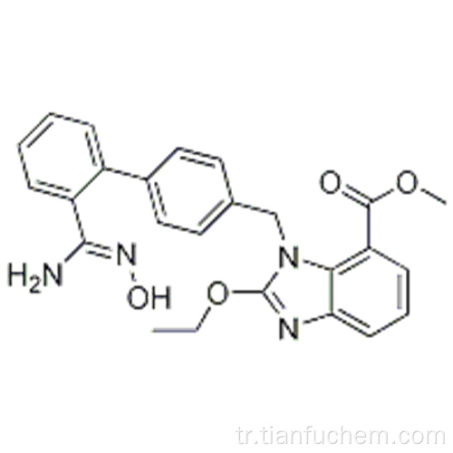 1H-Benzimidazol-7-karboksilik asit, 2-etoksi-1 - [[2 &#39;- [(hidroksiamino) iminometil] [1,1&#39;-bifenil] -4-il] metil] -, metil ester CAS 147403-65- 4